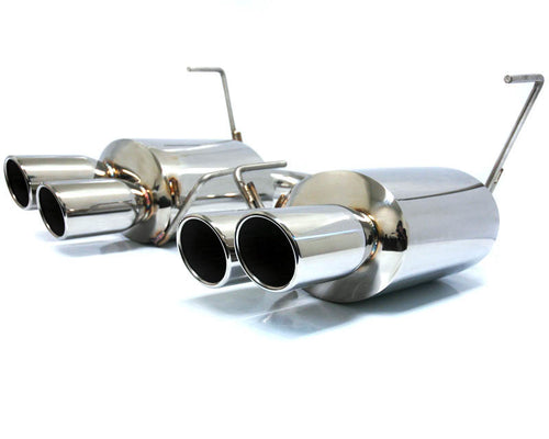 Agency Power Catback Exhaust System Polished Quad Tips Subaru STi WRX Sedan 2011-15