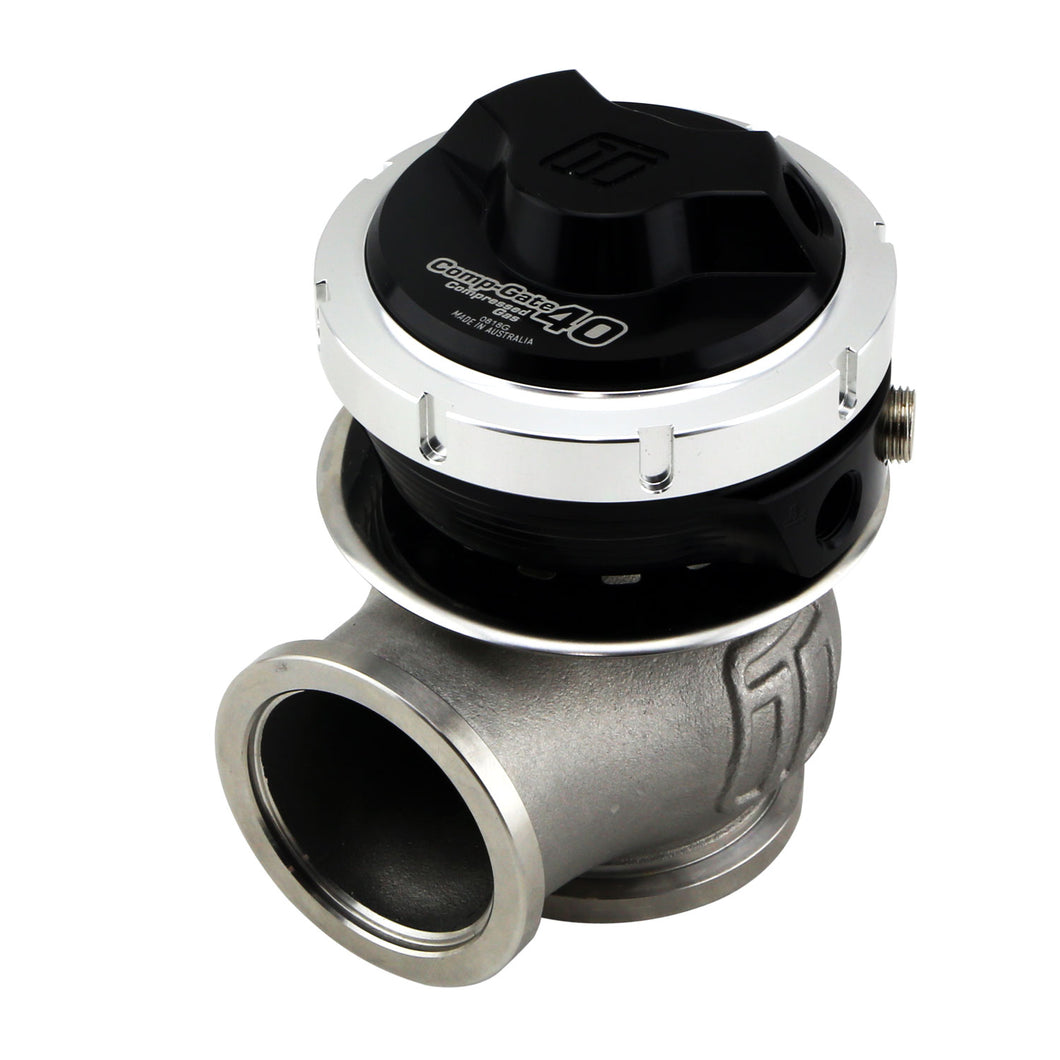 Turbosmart GenV CompGate40CG ‘Compressed Gas’ 5psi External Wastegate (Black and Blue)