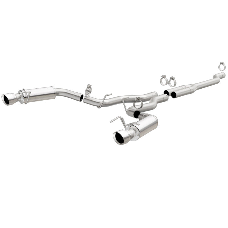 Magnaflow 2.5in, Competition, Dual Split Polish 4.5in Tips | 2015+ Ford Mustang Ecoboost (MAG 19191)