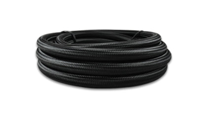 Vibrant -8 AN Black Nylon Braided Flex Hose (10 foot roll)